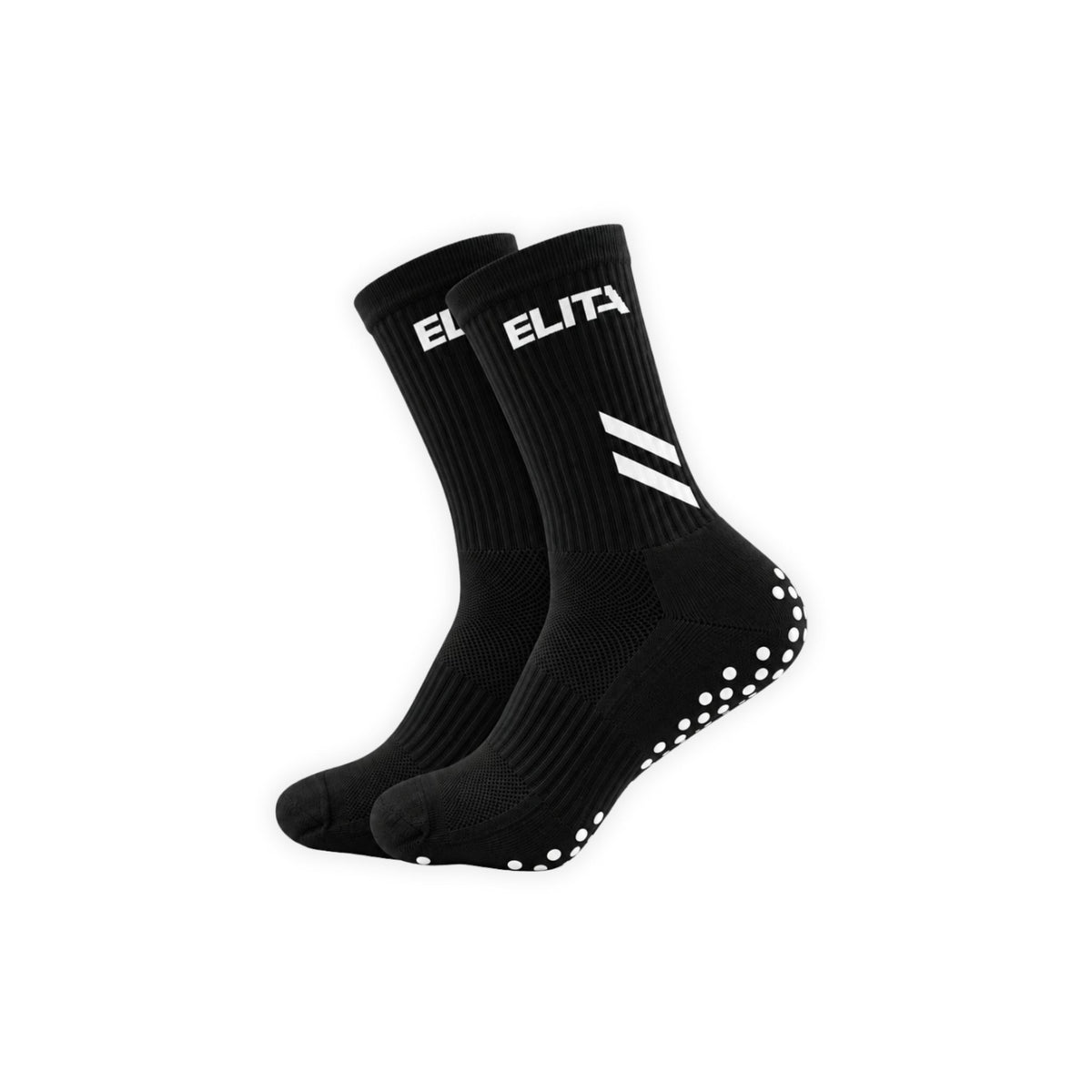 Sorte Grip Socks Skridsikre Silikoneknopper