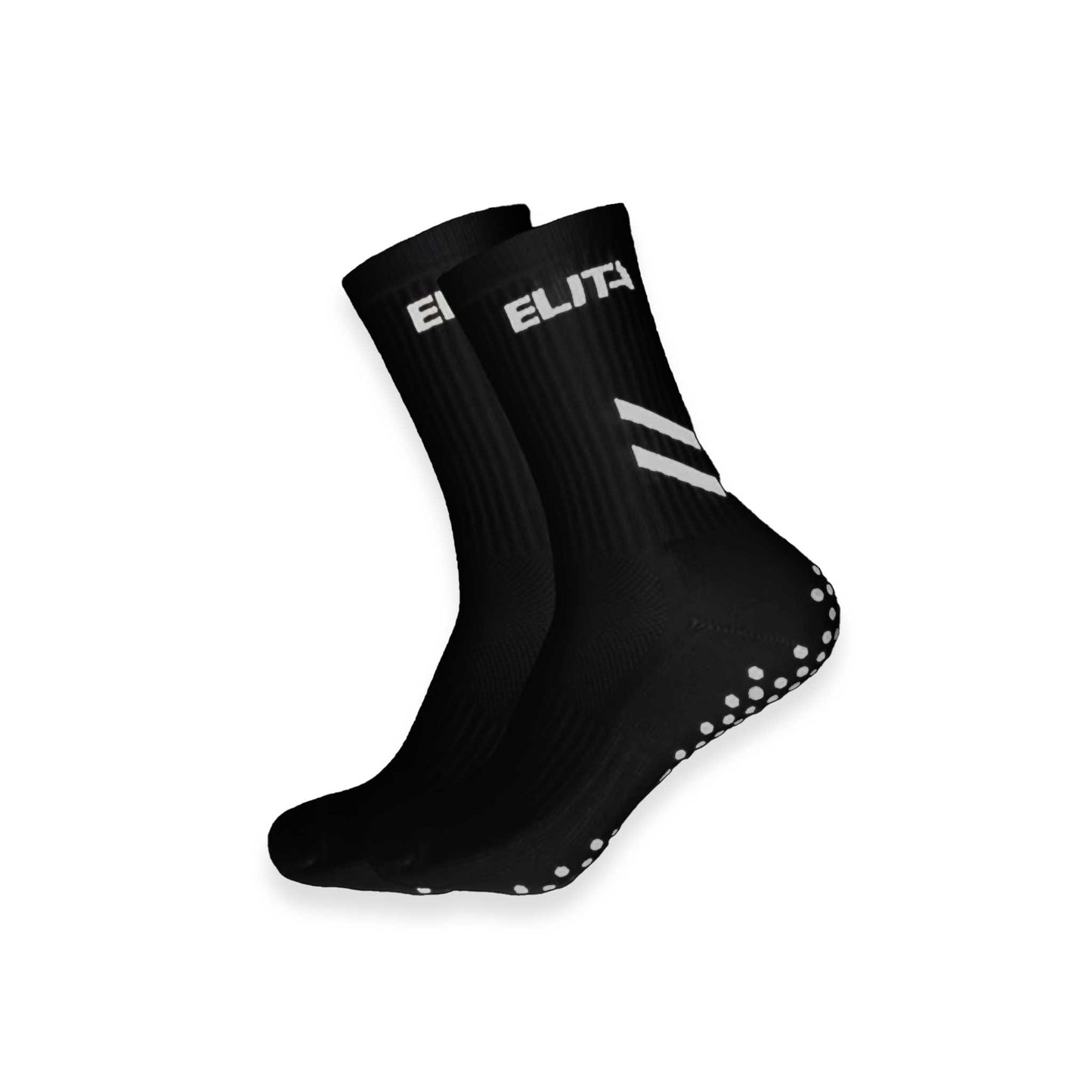 Sorte Grip Socks Skridsikre Silikoneknopper