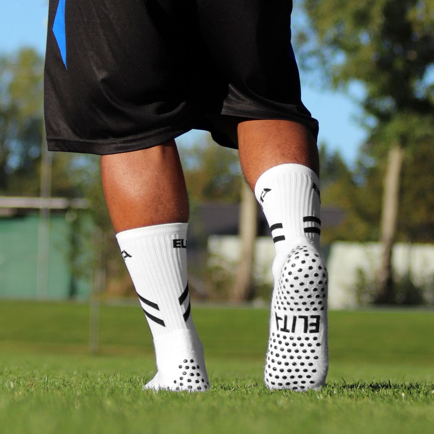Hvide Grip Socks Skridsikre Silikoneknopper