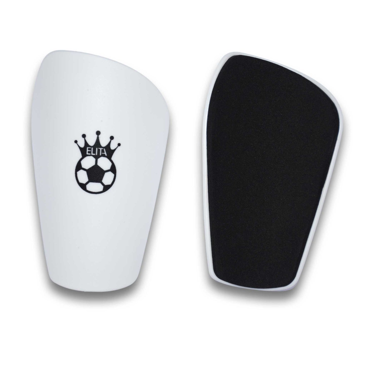 Mini Små Benskinner Diamantform Diamond Mini Shin Pads Til Fodbold Football Soccer Lightweight Hvid White 11x6cm