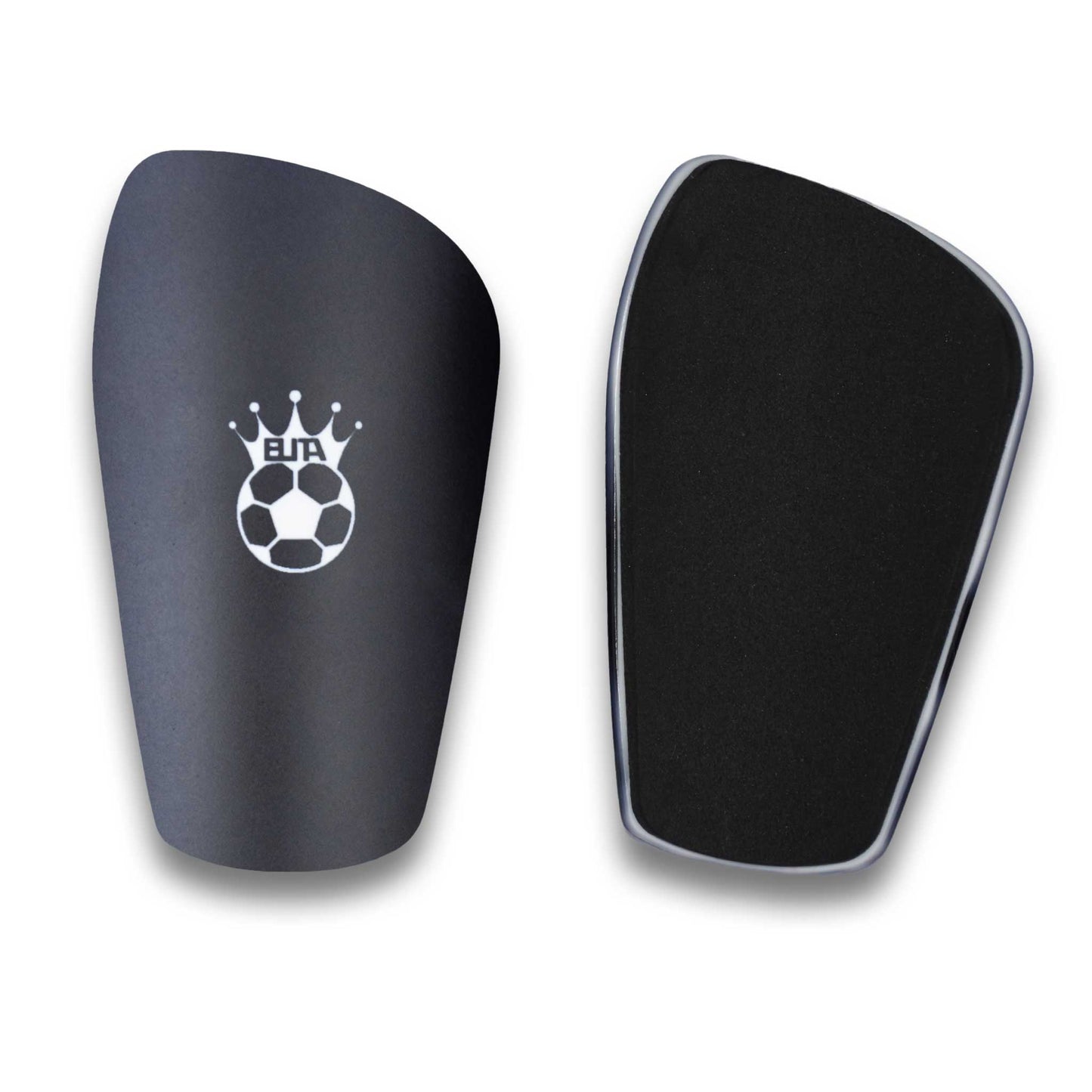 Mini Små Benskinner Diamantform Diamond Mini Shin Pads Til Fodbold Football Soccer Lightweight Sort Black 11x6cm