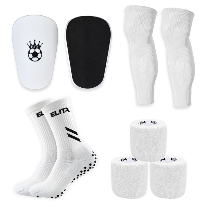 1 Par Grip Socks, 1 Par Sleeves, 1 Par Mini Benskinner 2.0, 3 Ruller Sportstape