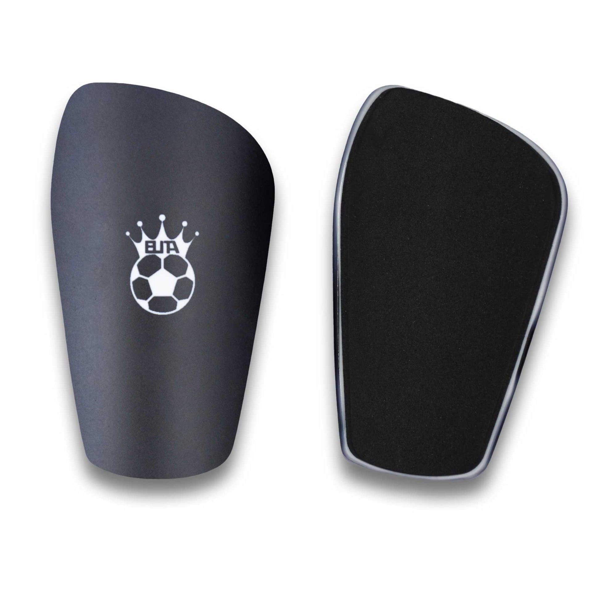 Mini Små Benskinner Diamantform Diamond Mini Shin Pads Til Fodbold Football Soccer Lightweight Sort Black 11x6cm