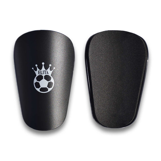 Mini Små Benskinner Mini Shin Pads Til Fodbold Football Soccer Lightweight Sort Black 10x6cm