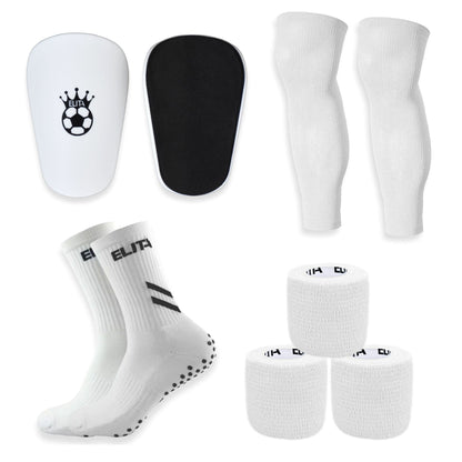 1 Par Grip Socks, 1 Par Sleeves, 1 Par Mini Benskinner 2.0, 3 Ruller Sportstape