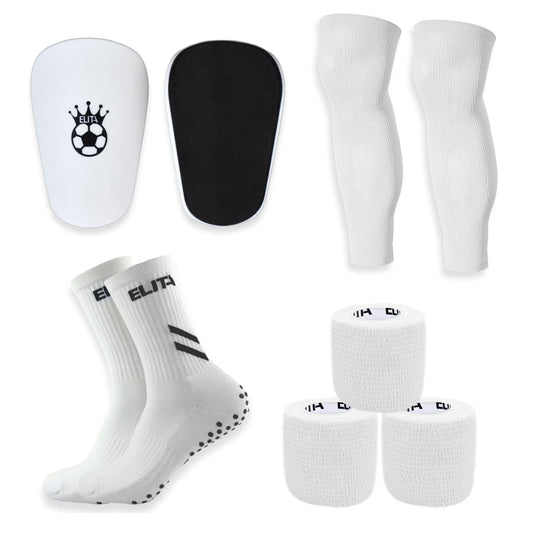 1 Par Grip Socks, 1 Par Sleeves, 1 Par Mini Benskinner 2.0, 3 Ruller Sportstape