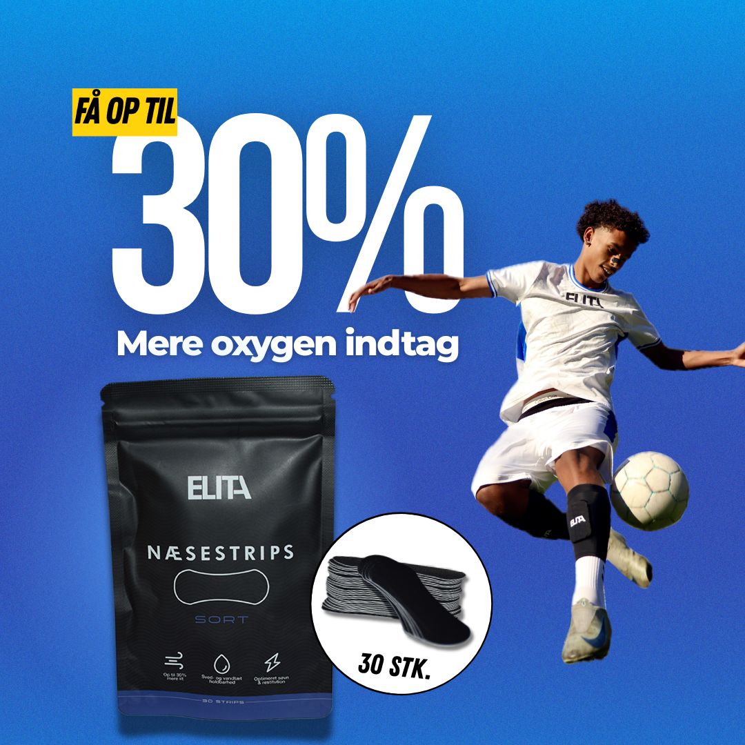 Få op til 30% mere oxygen indtag med næsestrips